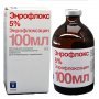 Энрофлокс 5% (Энрофлоксацин 50 мг) раствор для инъекций для животных , 100 мл