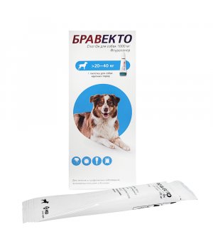 Бравекто Спот Он раствор 1000 мг (для собак >20-40 кг)