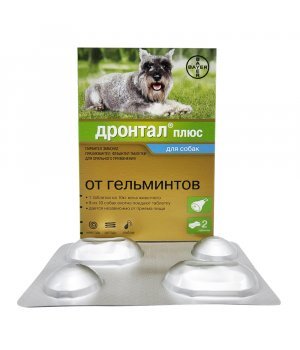 Дронтал Плюс таблетки от гельминтов для собак (2 таб.,6 таб.)