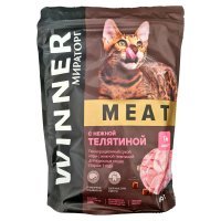 Корм для кошек сухой Winner от Мираторг с нежной телятиной, 750 гр