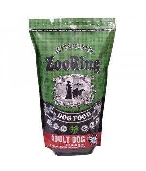 Корм для собак сухой ZooRing Adult Dog Телятина и рис, 2 кг