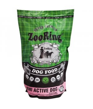Корм для собак сухой ZooRing Mini Active Dog Утка и рис, 2 кг