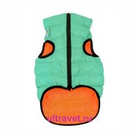 Курточка двухсторонняя светящаяся AiryVest Lumi, салатово-оранжевая (XS 25, S 35)
