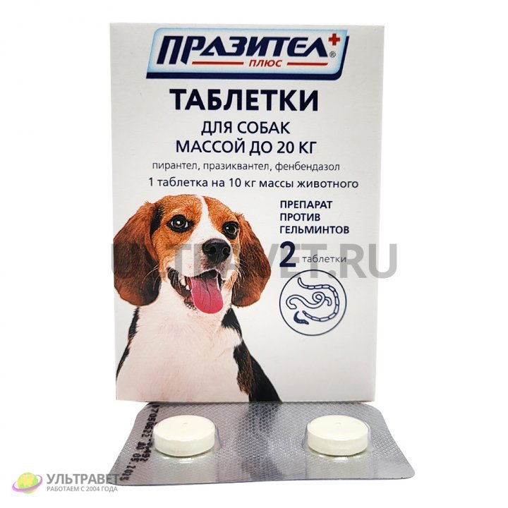 Празител Плюс таблетки для собак до 20 кг: инструкция по применению ...