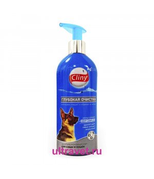 Шампунь-кондиционер Cliny Глубокая очистка для собак и кошек, 300 мл