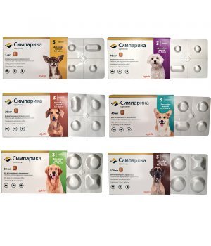  Симпарика таблетки для собак от блох и клещей