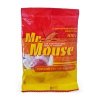 Тесто-брикет для уничтожения мышей и крыс Mr.Mouse, 100 гр